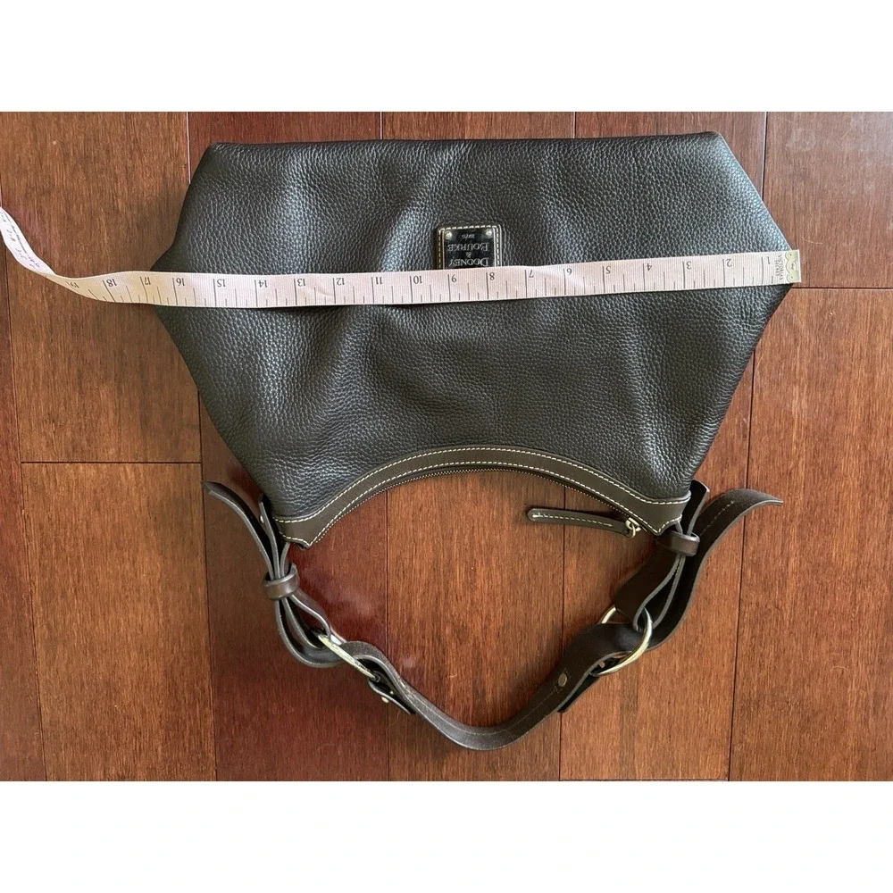 Dooney & Bourke Brown Pebble Grain Leather Hobo Shoulder Bag